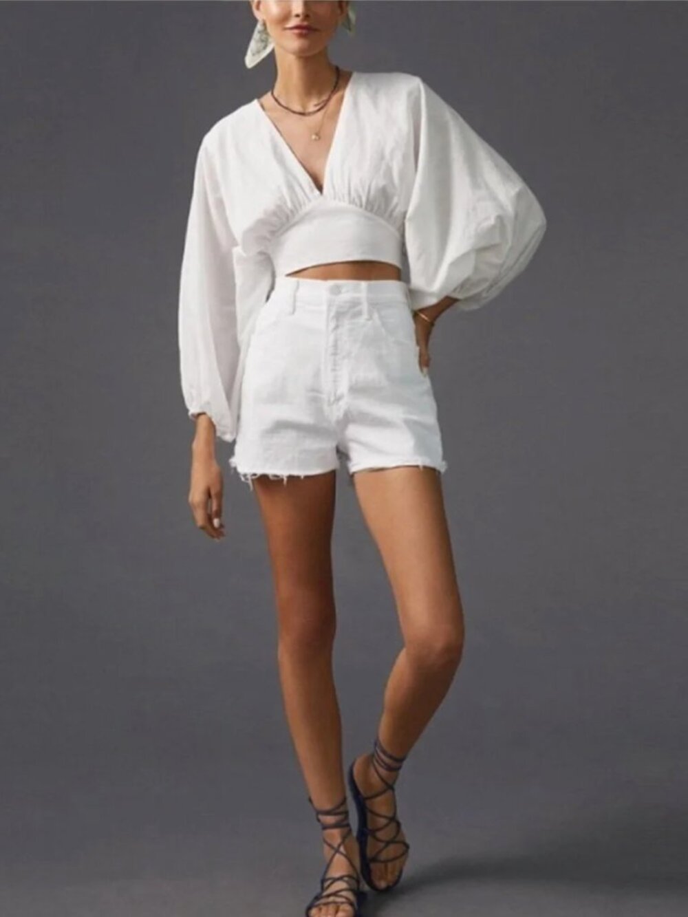 Mother High Waisted Tunnel Vision Cuff Fray Shorts